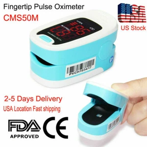 Pulsossimetro punta dito CMS50M SpO2 cardiofrequenzimetro misuratore ossigeno nel sangue USA - Foto 1 di 12