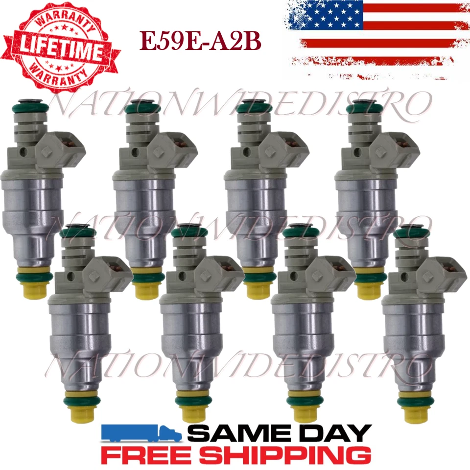 8x Inyectores de combustible Bosch OEM para 86-91 Lincoln Town Car Mercury Cougar Ford LTD Foto 1 de 4