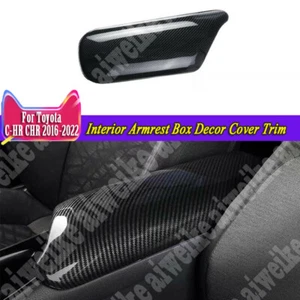 ABS Carbon Fiber Interior Armrest Box Decor Cover Trim For Toyota CHR 2018-2023 - Picture 1 of 6