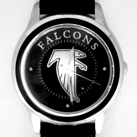 Atlanta Falcons NFL Fossil Relic, Unworn Silver Tone Case Black Insert Watch $79 Cover