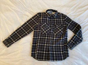 Eddie Bauer® Woodland Shirt Jac Size S/P Gray Plaid Fleece NEW w/tags Pockets - Picture 1 of 9