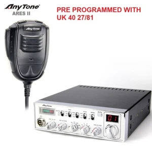 ANYTONE ARES II AM/FM/SSB 10M 11M MOBILE CB HAM RADIO PRE PROGRAM + SOFTWARE CAB - Picture 1 of 7