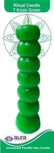 7 KNÖPFE GRÜN FIGUR 7" VELA DE FIGURA VERDE DE 7 PERILLAS SPELL HOODOO HEIDE - Bild 1 von 2