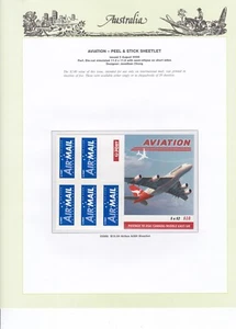 AD1264) Australia 2008 Aviation $10 P&S Sheetlet of 10. MUH. - Foto 1 di 1