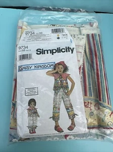 🌷DAISY KINGDOM #9734 SEWING PATTERN-FABRIC AND ZIPPER-SIZE 5-6-7-8 +doll Outfit - Picture 1 of 6