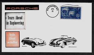  1955 Porsche Werbung auf Sammlerumschlag *A953 - Bild 1 von 1