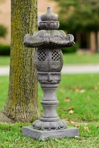 36IN H Gray Stone Lantern Statue Garden Decor Garden Statue Pagoda Yard Decor - Picture 1 of 4