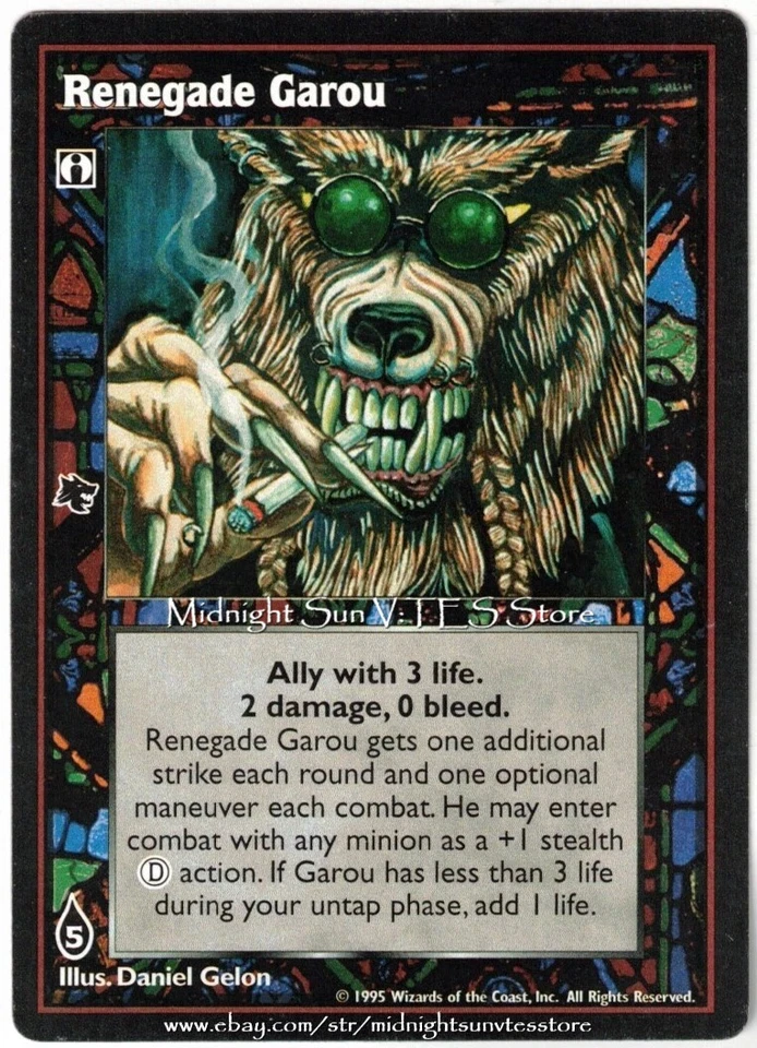 Renegade Garou Vampire: The Eternal Struggle V:TES VTES Vampire CCG - Image 1 of 1