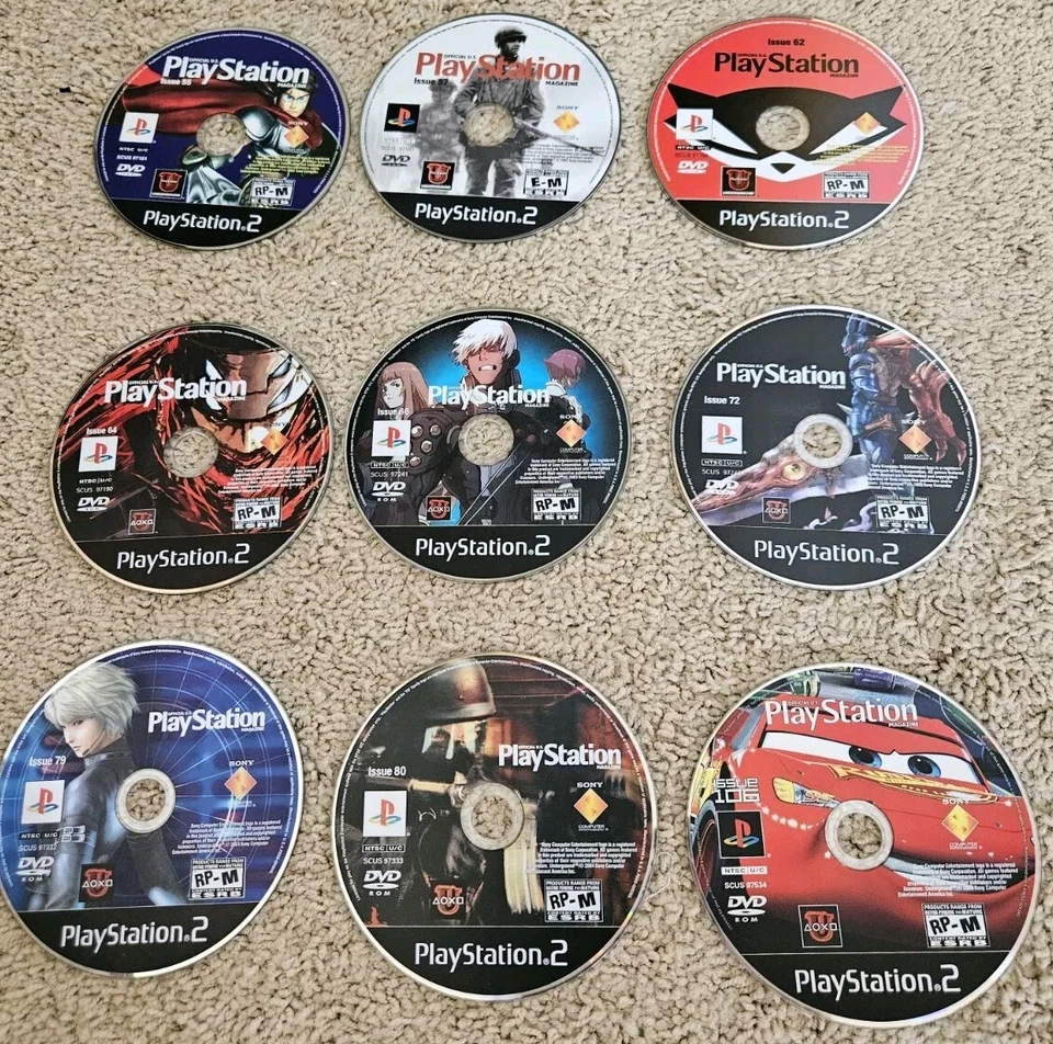 Playstation Magazine Vintage Lot of 9 with Demo Discs 2002-2006 55-106 Tested - Image 1 of 1
