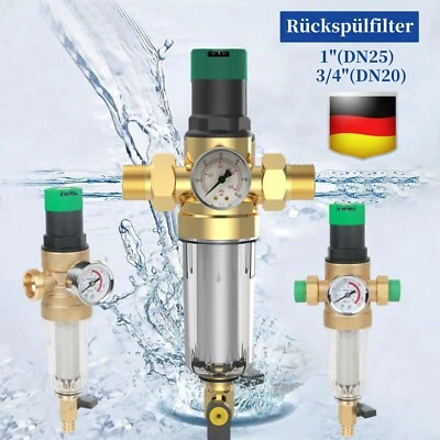 Rückspülfilter mit Druckminderer 1" 3/4" Vorfilter Wasserfilter Wasserreiniger - Bild 1 von 4