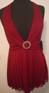 RAMPAGE TOP BLOUSE FOR WOMAN SIZE MEDIUM BURGUNDY COLOR - Bild 1 von 3