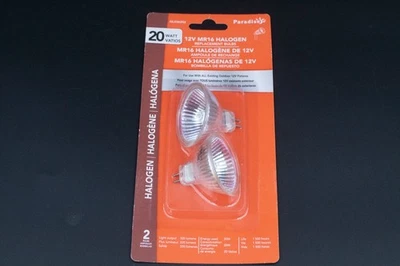 Paradise 12V 20 Watt MR16 Outdoor Replacement Bulbs 2 Pack New in Packaging - Image 1 of 4