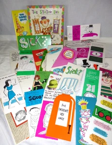 Lot of 29 Vtg Unused Humorous Greeting Cards in Orig Box The Studio Box - Picture 1 of 10