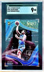 Jalen Suggs RC 2021/22 Panini Select Courtside BLUE SHIMMER #244 Rookie SGC 9 SP - Bild 1 von 2