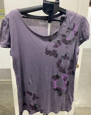 Top De Colección Converse One Star Para Mujer Gris Púrpura Floral Cuello Redondo Talla XL-NUEVO CON ETIQUETAS Foto 1 de 4