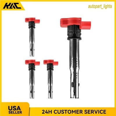 4X Ignition Coils Fits 2017-2019 Audi Q7 and 2007-2012 Audi A6 Quattro UF529 - Image 1 of 4
