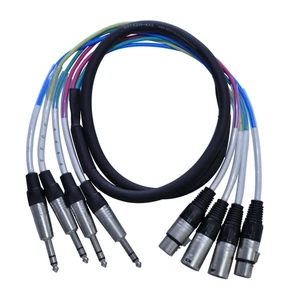 SATXSW-4x5 2-Channel 5-Feet Insert Snake Cable 4 TRS to 2 XLR Male and 2 XLR ... - Picture 1 of 6