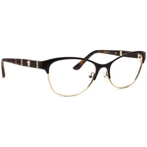 Versace Eyeglasses MOD. 1233-Q 1344 Dark Brown/Gold Cat Eye Italy 53[]17 140 - Picture 1 of 6
