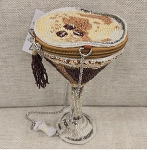 Espresso Martini Beaded Handbag From India to You Tik Tok Viral RARE NWT - Picture 1 of 1