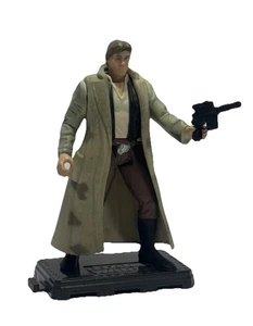 Star Wars Han Solo Endor Trench Coat Figure 2003 Hasbro Saga 3.75” Loose - Picture 1 of 5