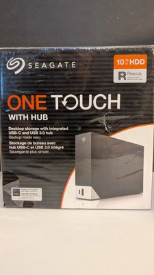 -NEW- Seagate One Touch Hub 10TB External Hard Drive Desktop- Light box damage - Image 1 of 4