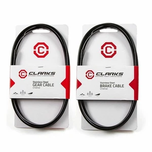 Clarks Gear Brake Cable Stainless Steel MTB ROAD Bike Inner and Outer + caps - Picture 1 of 9
