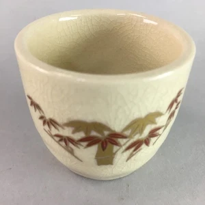 Japanese Ceramic Satsuma Sake Cup Guinomi Sakazuki Vtg Crackle Pottery GU578 - Picture 1 of 9