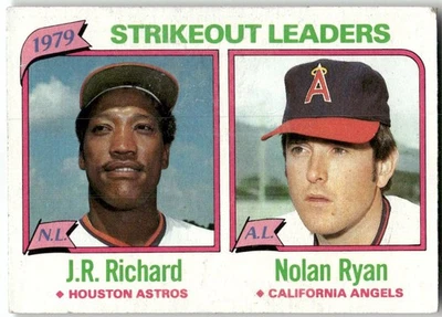 1980 Topps #206 JR Richard | Nolan Ryan LL HOF [VG] [Base Set Baseball Card] - Image 1 of 2