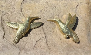 MCM Vintage Homco Gold Kolibris Wandkunst Wohndeko 7669 Hergestellt in den USA 2er-Set - Bild 1 von 11