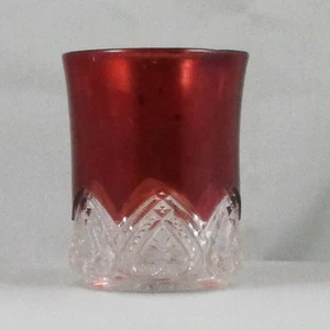 EAPG McKEE HEART BAND RUBY STAIN GLASS TUMBLER - Picture 1 of 5