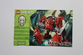 LEGO&reg; Hero Factory 2232 Raw-Jaw Instruction Manual Only!