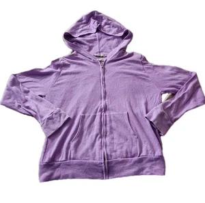 Monrow Hoodie Damen Lila mit Reißverschluss S - Bild 1 von 3