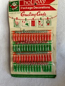 Vintage NOS Kunststoff Weihnachtskartenhalter Girlande - Bild 1 von 1