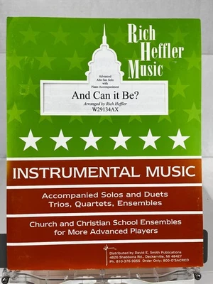Rich Heffler Sheet Music Advanced Alto Saxophone Piano Solo And Can It Be - Image 1 of 4