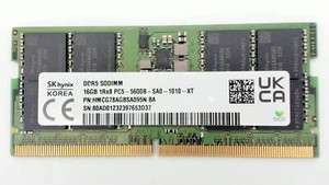 Hynix 16GB 1Rx8 PC5-5600B SoDIMM Non-ECC DDR5 Laptop Memory RAM HMCG78AGBSA095N - Afbeelding 1 van 2