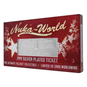 Fallout Limited Edition .999 versilberte Replik Nuka Weltticket LE selten NEU - Bild 1 von 6