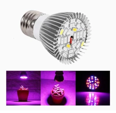 2 x Led Grow Light Bulbs Aluminum Indoor Gardening Flower Planting Hydroponics - Image 1 of 4