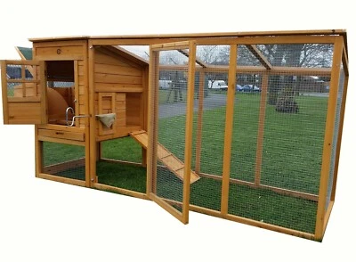 COCOON LARGE 8FT CHICKEN COOP HEN POULTRY ARK HOUSE HUTCH RUN NEST NEW