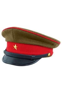 Segunda Guerra Mundial Japonés IJA Ejército EM Visera Gorra Lana Oliva Monótono - Imagen 1 de 1