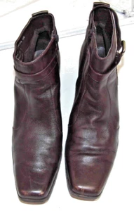 Leatherlodge Braid II A4344038 Ankle Boot Zip Up Square Toe Block Heel Wo Sz 10W - Picture 1 of 23