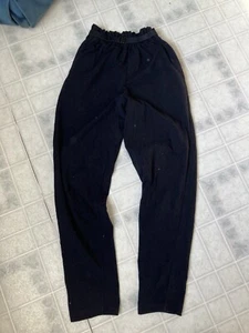 Vintage 90er 1533 7542 Anthropologie Maßband schwarz Strick Gürtel hohe Taille Hose - Bild 1 von 7