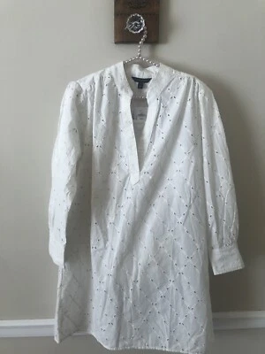 NWT Banana Republic Size Petite Small Off White Eyelet Lace Dress - Image 1 of 4