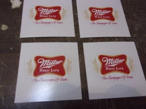 SET 4 SOTTOBICCHIERI MILLER HIGH LIFE NUOVI FATTI A MANO SPEDIZIONE VELOCE - Foto 1 di 2