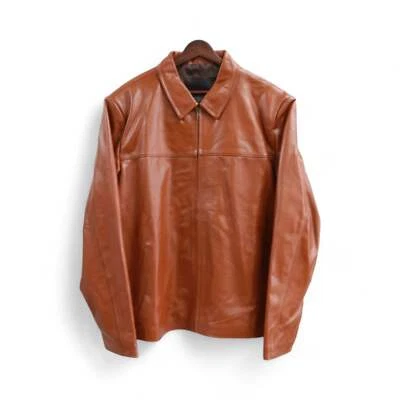 Chaqueta de cuero camel Marco para hombre Foto 1 de 2