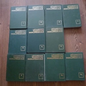 Soviet LATVIAN Encyclopaedia Illustrated Book 11psc. Volumes 1981 LPE collection - Picture 1 of 16