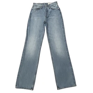 Pantalones de mezclilla Rag & Bone Alex azul tiro alto pierna recta azul lucy, talla 24 - Imagen 1 de 10