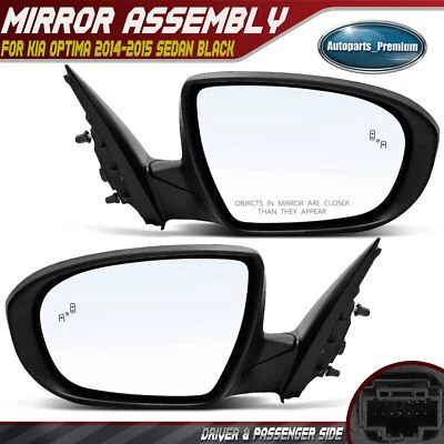 2x Espejo eléctrico plegable eléctrico térmico con intermitente punto ciego para Kia Optima 14-15 Foto 1 de 4