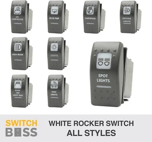 Rocker Switch 111 Styles White fit ARB Carling style LED Car Boat 12v Spot Light - Picture 1 of 114