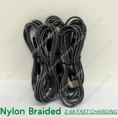 5-Pack 10Ft/3M Micro USB Cable Fast Charge For Samsung Android Charger Cord Lot - Image 1 of 4