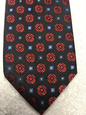 GIORGIO BRUTINI CORBATA HOMBRE NEGRA CON ROJO Y AZUL 3,5 X 60 NUEVA SIN ETIQUETAS Foto 1 de 4